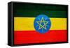 Ethiopia Flag Design with Wood Patterning - Flags of the World Series-Philippe Hugonnard-Framed Stretched Canvas