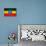 Ethiopia Flag Design with Wood Patterning - Flags of the World Series-Philippe Hugonnard-Stretched Canvas displayed on a wall