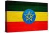 Ethiopia Flag Design with Wood Patterning - Flags of the World Series-Philippe Hugonnard-Stretched Canvas