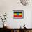 Ethiopia Flag Design with Wood Patterning - Flags of the World Series-Philippe Hugonnard-Framed Premium Giclee Print displayed on a wall