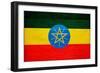 Ethiopia Flag Design with Wood Patterning - Flags of the World Series-Philippe Hugonnard-Framed Premium Giclee Print