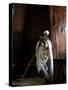 Ethiopia, Lalibela; a Priest in One of the Ancient Rock-Hewn Churches of Lalibela-Niels Van Gijn-Stretched Canvas