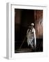 Ethiopia, Lalibela; a Priest in One of the Ancient Rock-Hewn Churches of Lalibela-Niels Van Gijn-Framed Photographic Print