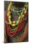 Ethiopia: Lower Omo River Basin, Omo Delta, a woman's beaded necklaces-Alison Jones-Mounted Photographic Print