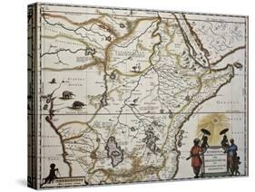 Ethiopia Old Map. Created By Joan Blaeu, Published In Amsterdam 1650-marzolino-Stretched Canvas