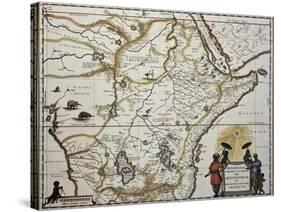 Ethiopia Old Map. Created By Joan Blaeu, Published In Amsterdam 1650-marzolino-Stretched Canvas