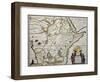 Ethiopia Old Map. Created By Joan Blaeu, Published In Amsterdam 1650-marzolino-Framed Art Print