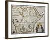 Ethiopia Old Map. Created By Joan Blaeu, Published In Amsterdam 1650-marzolino-Framed Art Print