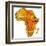 Ethiopia on Actual Map of Africa-michal812-Framed Art Print