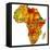 Ethiopia on Actual Map of Africa-michal812-Framed Stretched Canvas