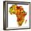 Ethiopia on Actual Map of Africa-michal812-Framed Premium Giclee Print