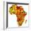 Ethiopia on Actual Map of Africa-michal812-Framed Premium Giclee Print