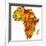 Ethiopia on Actual Map of Africa-michal812-Framed Art Print