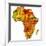 Ethiopia on Actual Map of Africa-michal812-Framed Art Print