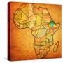 Ethiopia on Actual Map of Africa-michal812-Stretched Canvas