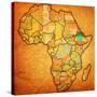 Ethiopia on Actual Map of Africa-michal812-Stretched Canvas