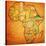 Ethiopia on Actual Map of Africa-michal812-Stretched Canvas