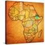 Ethiopia on Actual Map of Africa-michal812-Stretched Canvas