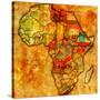 Ethiopia on Actual Map of Africa-michal812-Stretched Canvas