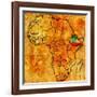 Ethiopia on Actual Map of Africa-michal812-Framed Art Print