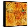 Ethiopia on Actual Map of Africa-michal812-Framed Stretched Canvas