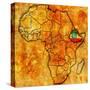 Ethiopia on Actual Map of Africa-michal812-Stretched Canvas
