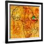 Ethiopia on Actual Map of Africa-michal812-Framed Art Print