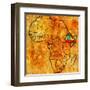 Ethiopia on Actual Map of Africa-michal812-Framed Art Print