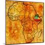 Ethiopia on Actual Map of Africa-michal812-Mounted Art Print