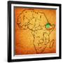 Ethiopia on Actual Map of Africa-michal812-Framed Art Print