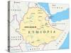 Ethiopia Political Map-Peter Hermes Furian-Stretched Canvas