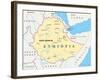 Ethiopia Political Map-Peter Hermes Furian-Framed Art Print