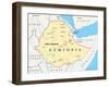 Ethiopia Political Map-Peter Hermes Furian-Framed Art Print