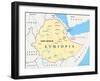 Ethiopia Political Map-Peter Hermes Furian-Framed Art Print