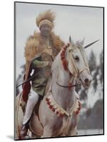 Ethiopian Horseman During British Queen Elizabeth II's Visit-John Loengard-Mounted Photographic Print