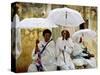 Ethiopian Orthodox Christians during the Holy Thursday Pontifical Mass, Jerusalem, Israel-Oded Balilty-Stretched Canvas