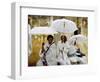 Ethiopian Orthodox Christians during the Holy Thursday Pontifical Mass, Jerusalem, Israel-Oded Balilty-Framed Photographic Print