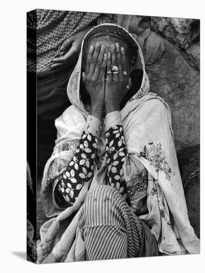 Ethiopian Woman Covering Her Face with Her Hands-Alfred Eisenstaedt-Stretched Canvas