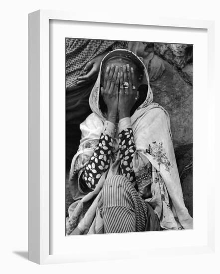 Ethiopian Woman Covering Her Face with Her Hands-Alfred Eisenstaedt-Framed Photographic Print