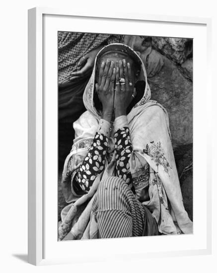 Ethiopian Woman Covering Her Face with Her Hands-Alfred Eisenstaedt-Framed Photographic Print