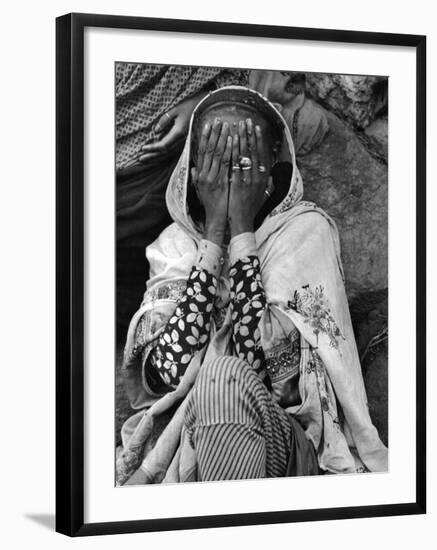 Ethiopian Woman Covering Her Face with Her Hands-Alfred Eisenstaedt-Framed Photographic Print