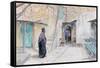 Ethiopians on the Church of the Holy Sepulchre, Jerusalem, 2019 (W/C on Paper)-Lucy Willis-Framed Stretched Canvas