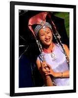 Ethnic Dancer in Traditional Costume in Kumming, Yunnan, China-Bill Bachmann-Framed Premium Photographic Print