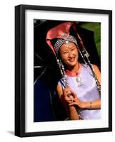 Ethnic Dancer in Traditional Costume in Kumming, Yunnan, China-Bill Bachmann-Framed Photographic Print