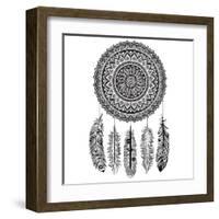 Ethnic Dream Catcher-transiastock-Framed Art Print