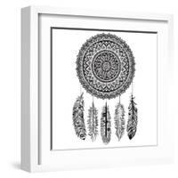 Ethnic Dream Catcher-transiastock-Framed Art Print