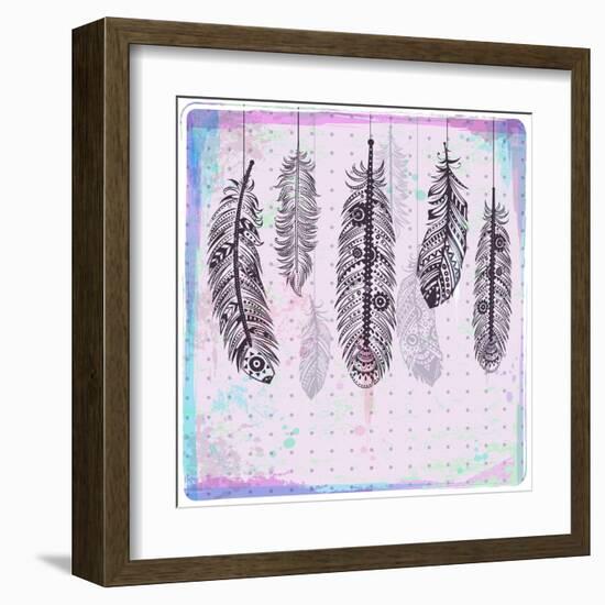 Ethnic Dream Catcher-transiastock-Framed Art Print