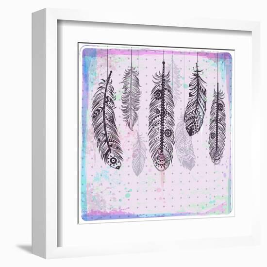 Ethnic Dream Catcher-transiastock-Framed Art Print