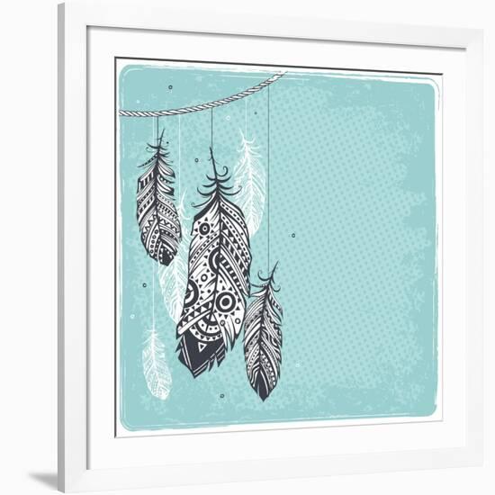 Ethnic Dream Catcher-transiastock-Framed Art Print