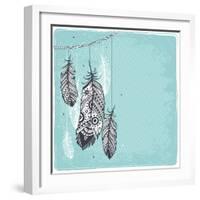 Ethnic Dream Catcher-transiastock-Framed Art Print